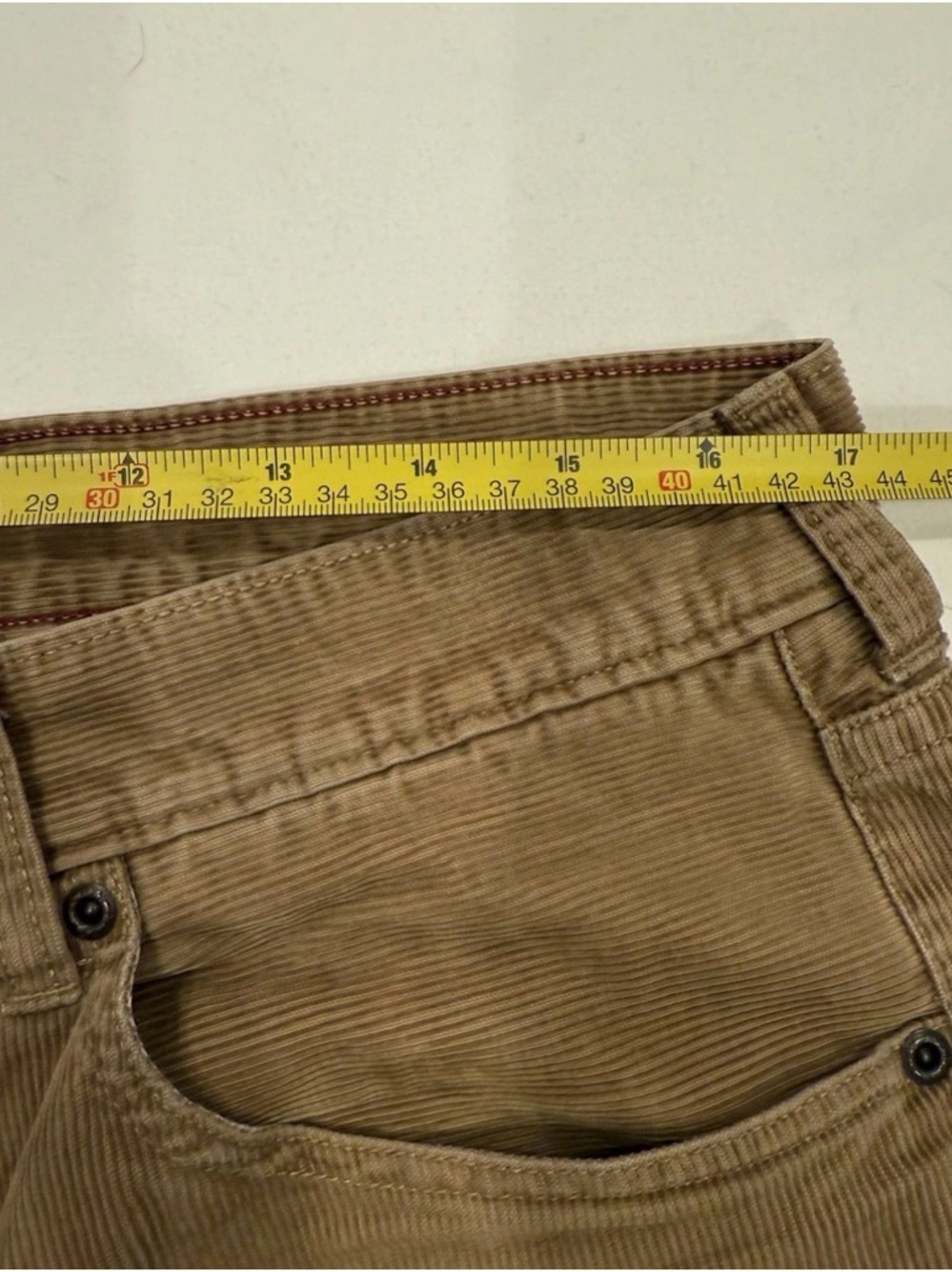 Vtg J. Crew Men’s Tan 34 x 30 Corduroy Straight Vintage Cord - Picture 8 of 10